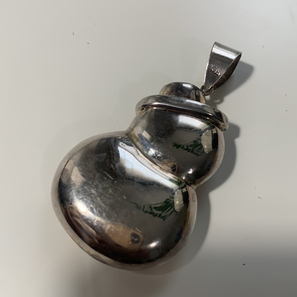 925 Sterling silver snowman charm 6cm - Picture 5 of 5